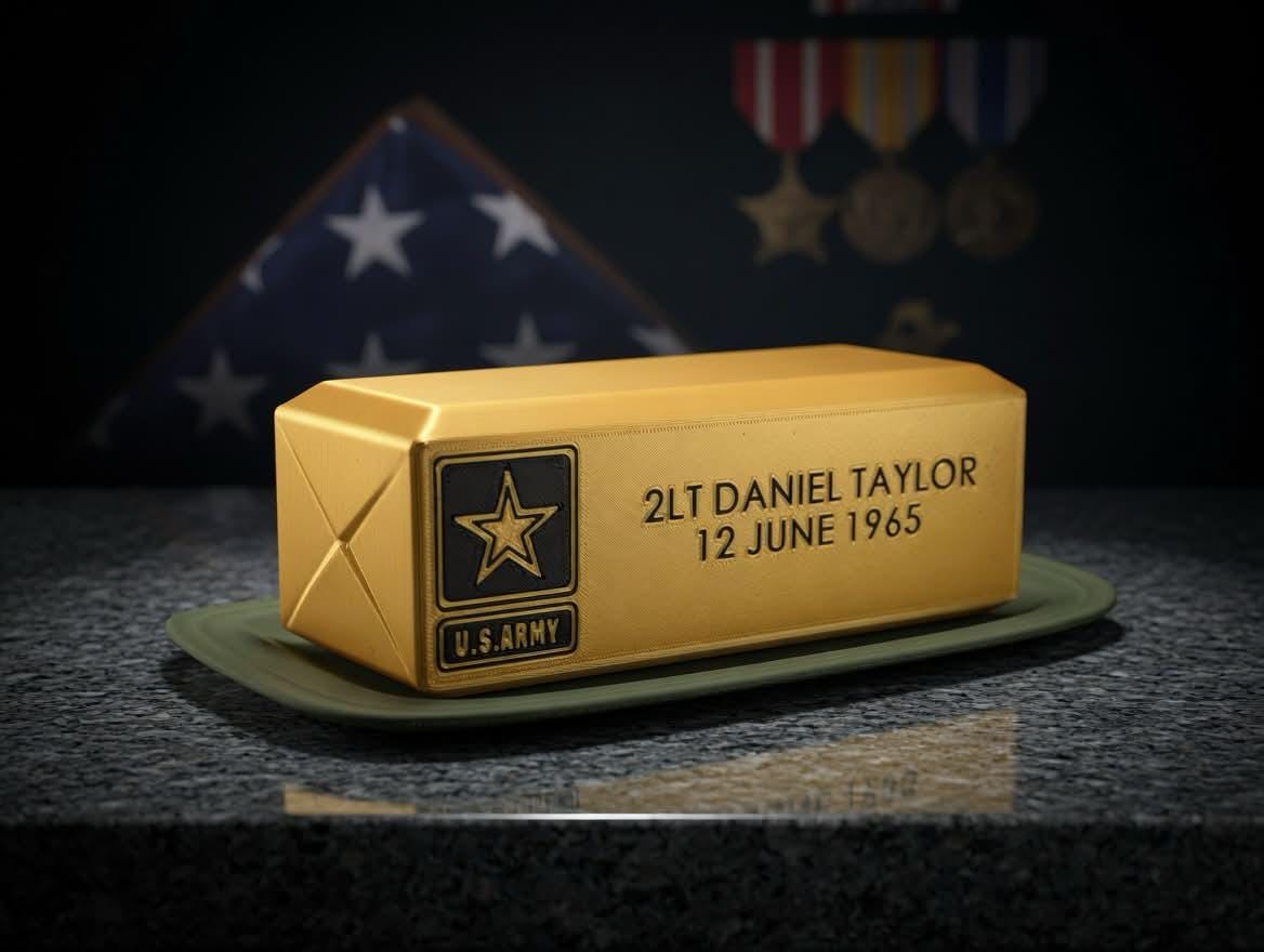 Custom Butter Bar Desk Display | Personalized 2LT, O1, or Ensign Gift | Military Officer Promotion Gift