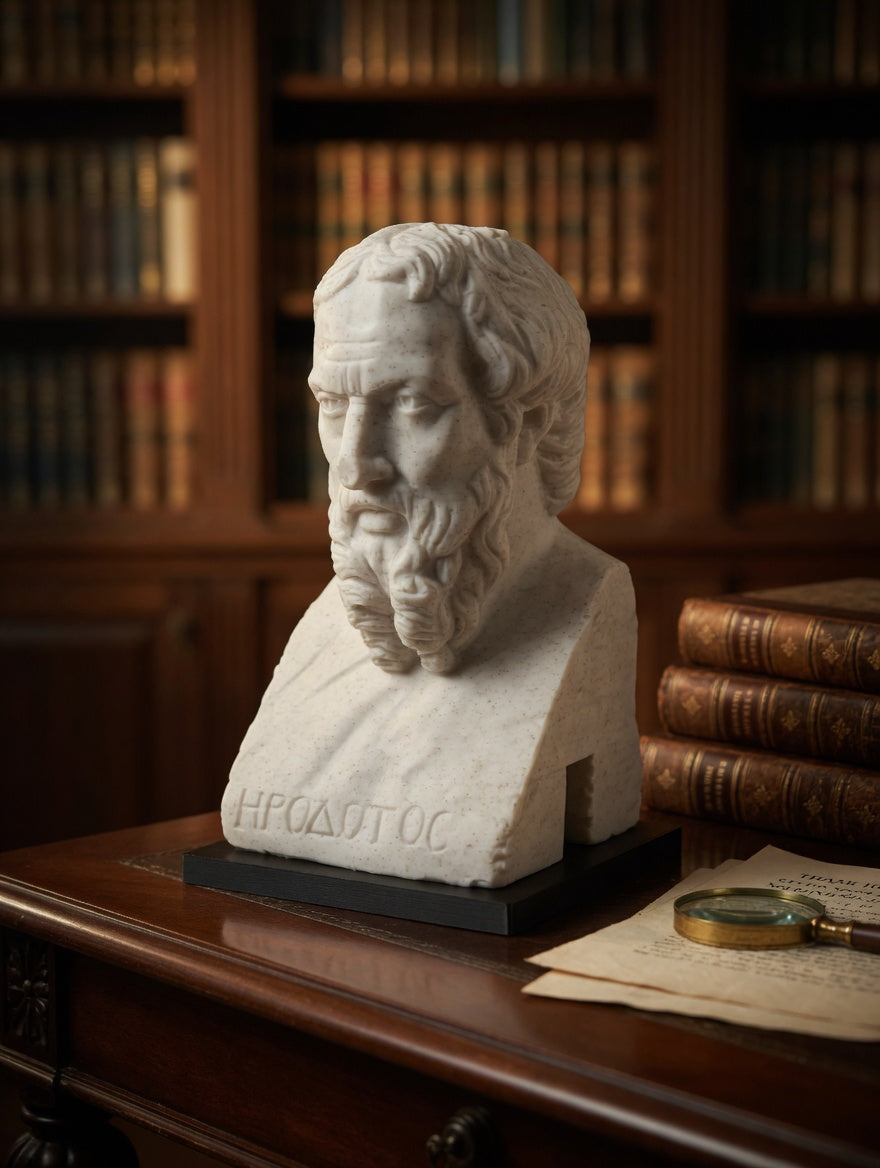 Herodotus Bust Replica | 3D Printed Greek Historian Desk Decor